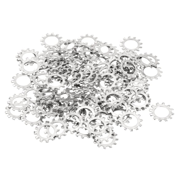 Uxcell External Tooth Lock Washer, Stainless Steel Serrated Locking Washer Assortment Kit 100 12.5 mm