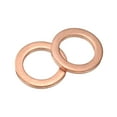 thumbnail image 1 of Uxcell M12 Flat Washer, 12 Pack Copper Ring Washer 18mm OD 2mm Thick Sealing Gasket Ring, 1 of 7
