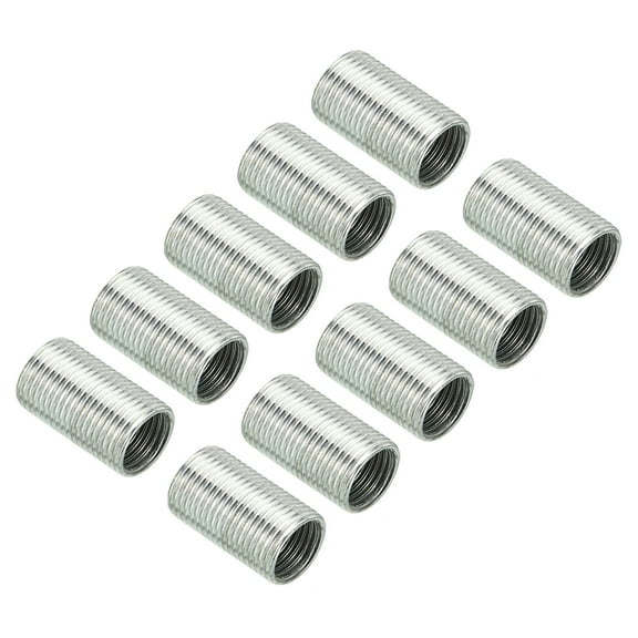 Uxcell M12 to M10 Thread Adapters Sleeve Reducing Nut 20mm Screw Pipe Threaded Tube Coupler Connector 10 Pack