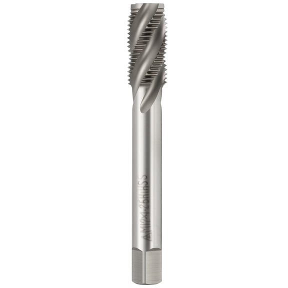 Uxcell M12 x 1.25 Spiral Flute Thread Tap - M2 High Speed Steel Metric Right Hand Thread Tap Polished Finish Screw Thread Milling Machine Taps Threading Tapping