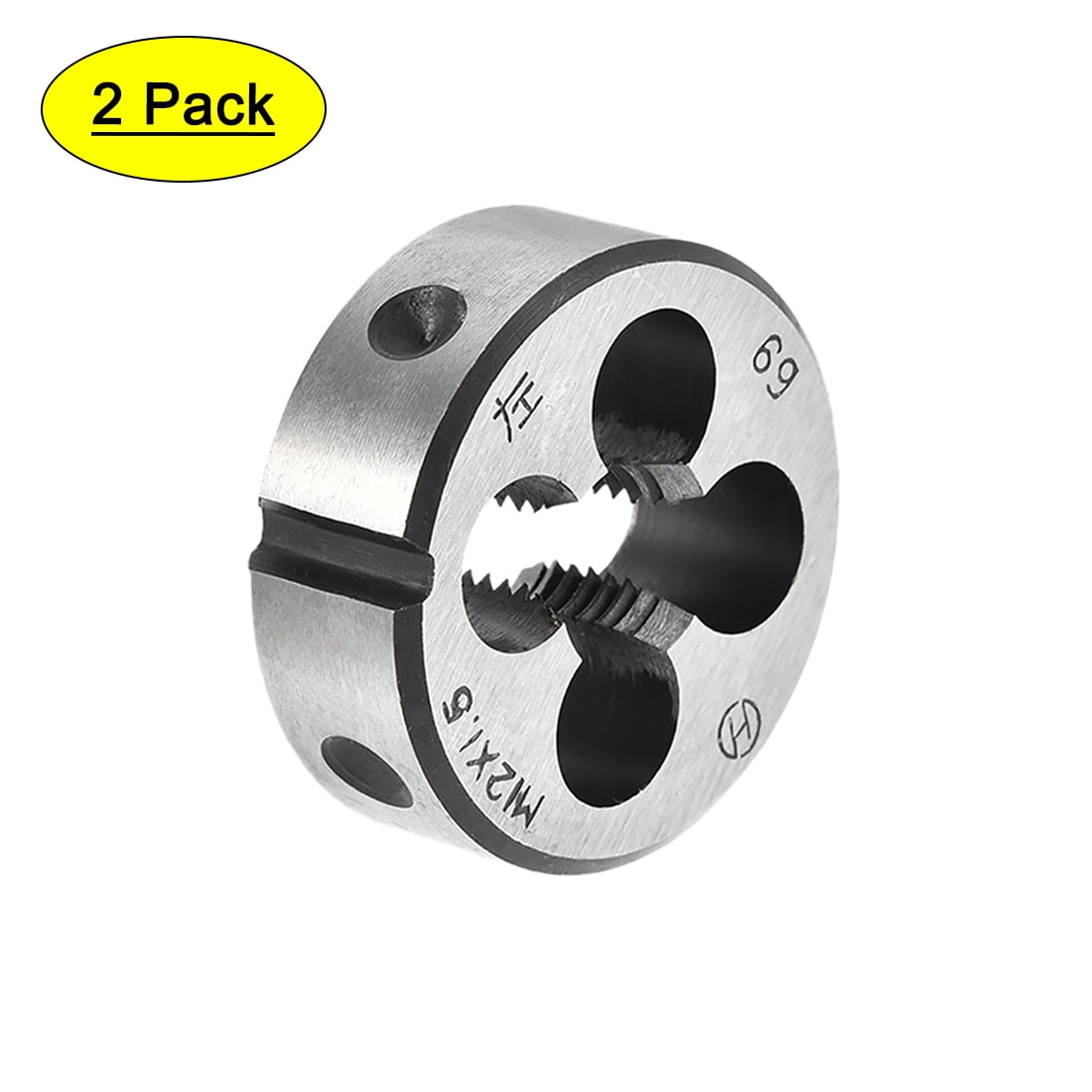 Uxcell M12 x 1.5 Metric Left Hand Alloy Tool Steel Machine Thread Round ...