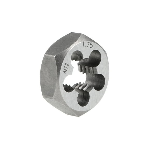 Uxcell M12 x 1.75 Pitch Carbon Steel Metric Hex Rethreading Die