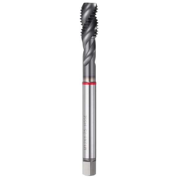Uxcell M12 x 1.75 Spiral Flute Thread Tap - M35 High Speed Steel Right Hand Thread Tap TICN Finish Screw Thread Milling Machine Taps Threading Tapping