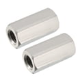 thumbnail image 1 of Uxcell M12x1.75-Pitch 304 Stainless Steel Metric Hex Coupling Nut (2-pack), 1 of 3