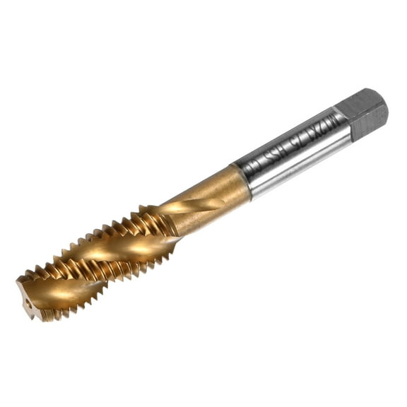 Uxcell M12x1.75mm Metric Thread Tap, HSS Titanium Coated 81mm Length Spiral Flute Right Hand Thread Screw Tapping Tool