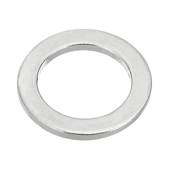 Uxcell M12x18x1.5mm Flat Washers, 50PCS Aluminum Automotive Drain Plug Gaskets, Silver