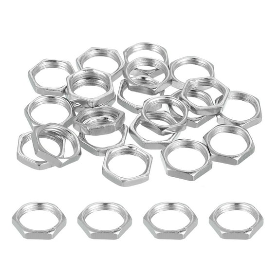 Uxcell M12x1x3mm Steel Hex Nuts, 40Pcs Metric Thread Carbon Steel Zinc Plated Finished Hardware Metal Screw Nuts Fasteners for Machinery Manufacturing, Industrial Use, 14mm Width