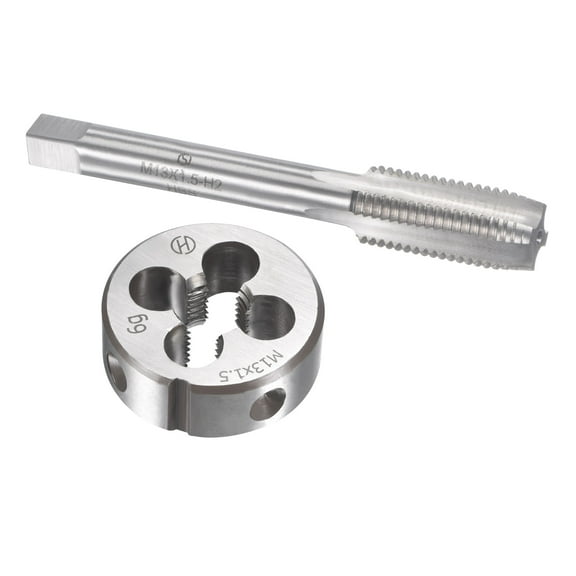 Uxcell M13 x 1.5mm Metric Tap and Die Set Machine Thread Tap with Round Die