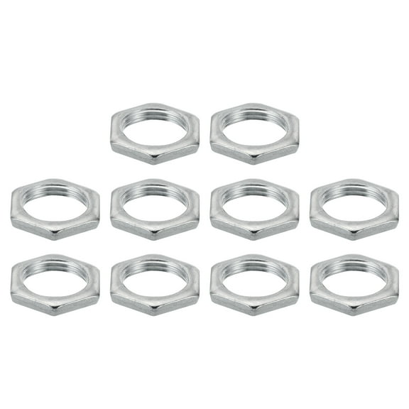 Uxcell M13x1.0 Steel Hex Nuts 10 Pcs Metric Thread Zinc Plated Finished Hardware Nuts Screw Bolt Fasteners 3mm Tall