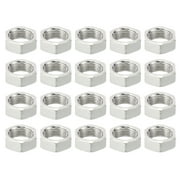 Uxcell M13x1.0 Steel Hex Nuts 20 Pcs Metric Thread Zinc Plated Finished Hardware Nuts Screw Bolt Fasteners 7mm Tall