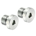 thumbnail image 1 of Uxcell M14*1.5 Internal Hex Head Pipe Fitting Plug, 2 Pack Male Thread 45# Steel Socket Plug with Sealing Ring, 1 of 5