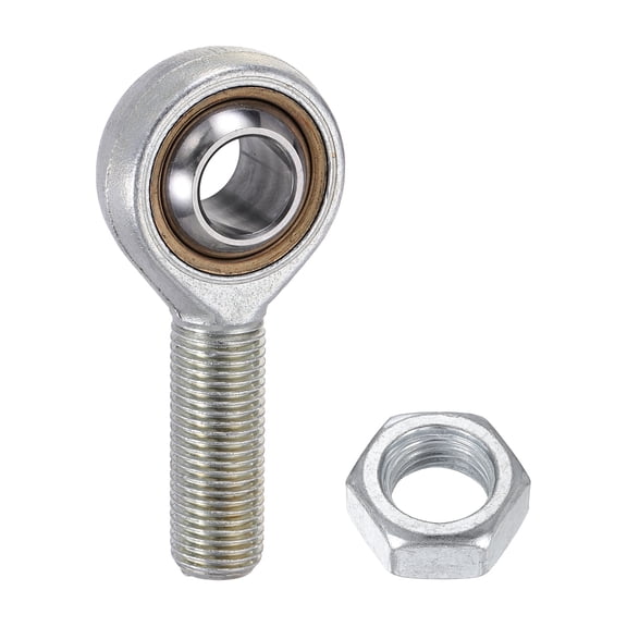 Uxcell M14 Ball Head Joint Rod End Bearing, M14x1.5 Left Hand Thread, Chrome Steel Self Lubricating Angle Ball Joint Socket End Fitting for Hinged Door, Automotive