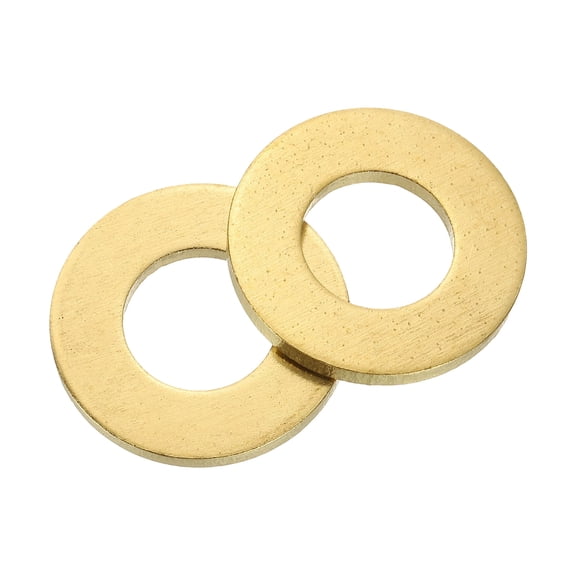 Uxcell M14 Flat Washer, 4 PackBrass Ring Washers 28mm OD 2mm Thick Sealing Gasket Ring