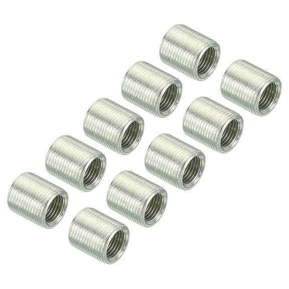 Uxcell M14 to M10 Thread Adapters Sleeve Reducing Nut 15mm Screw Pipe Threaded Tube Coupler Connector 10 Pack