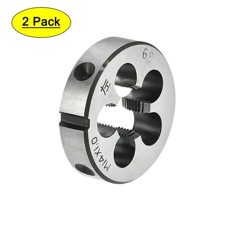 Uxcell M14 x 1 Metric Left Hand Alloy Tool Steel Machine Thread Round Threading Dies 2 Pack
