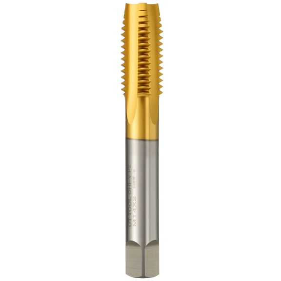 Uxcell M14 x 2 Straight Flute Tap - M2 High Speed Steel Metric Right Hand Thread Tap Titanium Finish Screw Thread Milling Machine Taps Threading Tapping