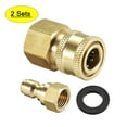 thumbnail image 1 of Uxcell M14x1.5 & M22 Female Thread Brass Quick Connect Kit 2 Sets, 1 of 7