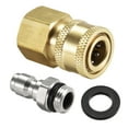 thumbnail image 1 of Uxcell M14x1.5 Male & M22x1.5 Female Thread Brass & Stainless Steel Quick Connect Kit, 1 of 5