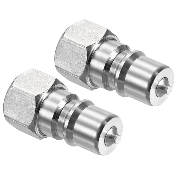 Uxcell M14x1.5mm Female Thread 0.56" OD Pipe Fitting Hydraulic Quick Connect Coupler, 2 Pack