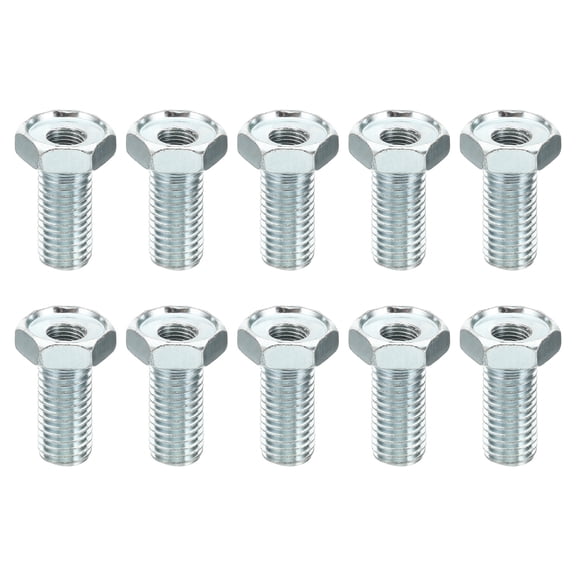 Uxcell M14x2 to M10x1 Hex Thread Reducing Connector, 10 Pack Hollow Thread Reducing Nut Screw Sleeve Adapter, 37mm