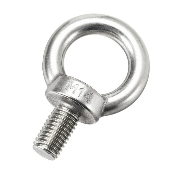 Uxcell M14x25mm Thread 30mm Inside Dia 50mm OD 304 Stainless Steel Lifting Eye Bolt