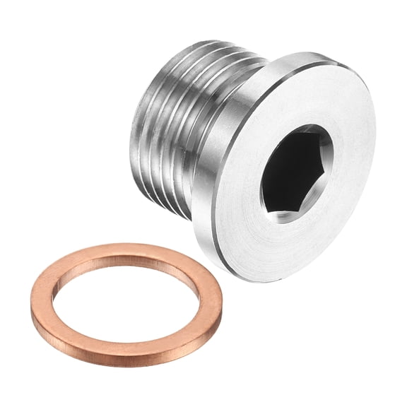 Uxcell M16 Metric Inner Hex Head, Thread Sensor Plug Standard Pipe Fitting Plug
