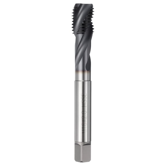 Uxcell M16 x 2.0 Spiral Flute Thread Tap - M35 High Speed Steel Right Hand Thread Tap TICN Finish Screw Thread Milling Machine Taps Threading Tapping