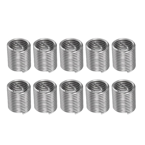 Uxcell M16 x 2 2D 32mm 304 Stainless Steel Wire Thread Insert Threaded Sleeve 10 Pack