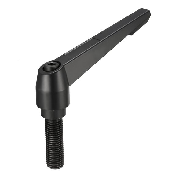 Uxcell M16 x 50mm Metric Adjustable Clamping Lever Handle with Stud Black