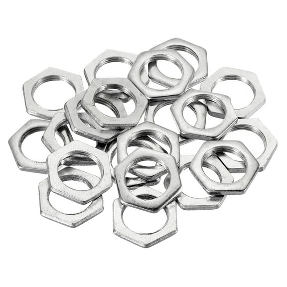 Uxcell M16x1.0 Steel Hex Nuts Zinc Plated Hardware Nuts Screw Bolt Fasteners 3mm Height 20 Pack