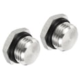 thumbnail image 1 of Uxcell M16x1.5 Male Plug Stainless Steel Thread Hex Head Socket Pipe Fitting with Sealing Rubber Ring 2 Pack, 1 of 5