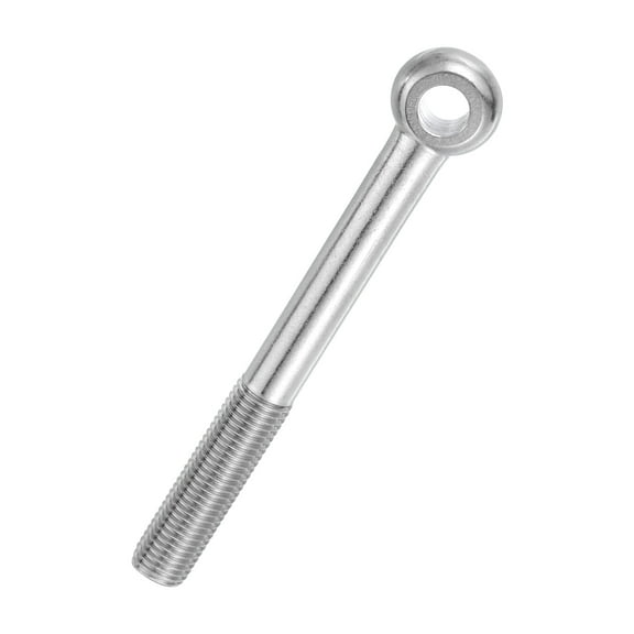Uxcell M16x150mm Shoulder Swing Lifting Eye Bolt, 304 Stainless Steel Metric Half Tooth Thread Fisheye Eye Slip Hole Screw Rigging Bolt Metal Fasteners Screws, Silver Tone