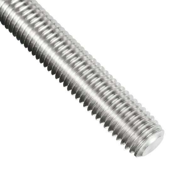 Uxcell M18 Dia 250mm Length 304 Stainless Steel Left Hand Thread Fully Threaded Rod