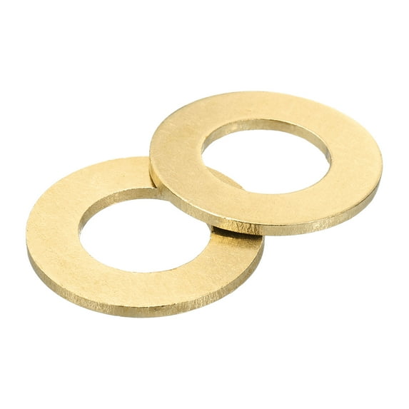 Uxcell M18 Flat Washer, 5 Pack Brass Ring Washers 34mm OD 2mm T Sealing Gasket Ring