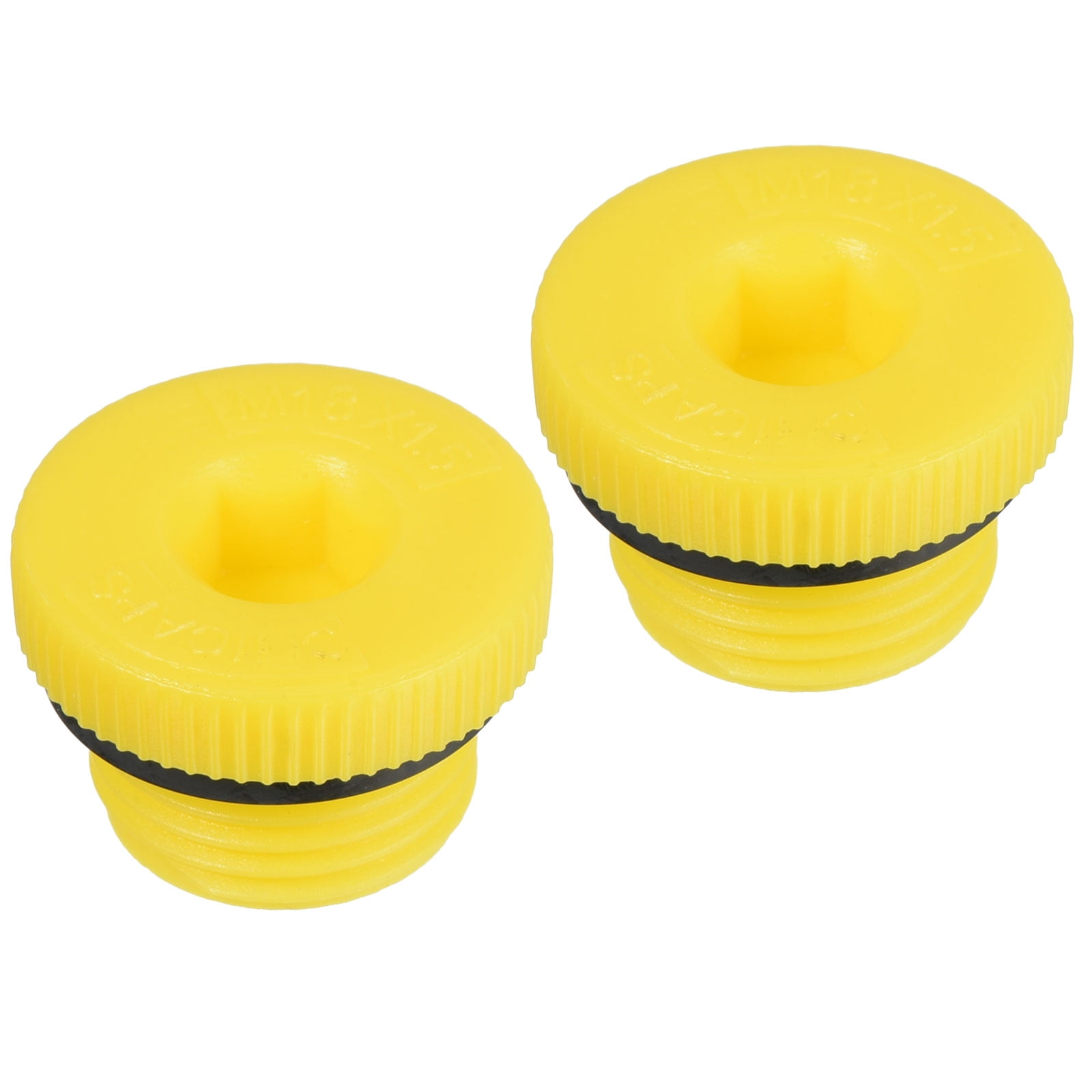 Uxcell M18x1.5 Hold Plugs Plastic Male Threaded Hex Socket End Cap ...
