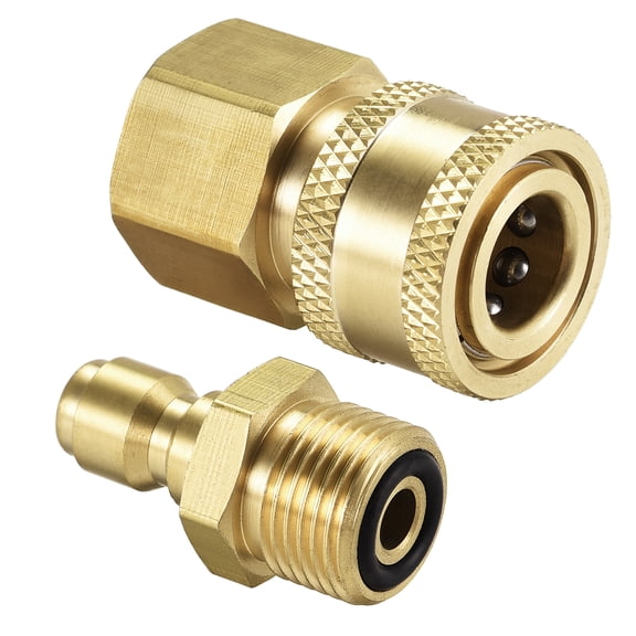 Uxcell M18x1.5 Male & Female Thread Brass Quick Connect Fittings