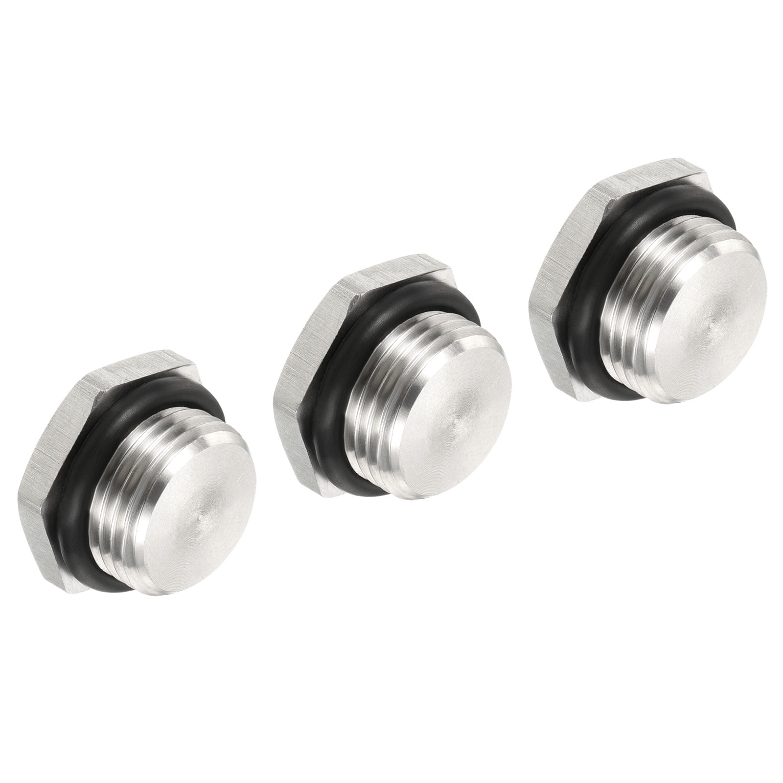 Uxcell M18x1.5 Male Plug Stainless Steel Thread Hex Head Socket Pipe ...