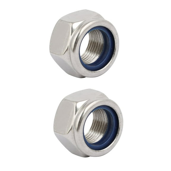 Uxcell M18x1.5mm Pitch Metric Fine Thread 304 Stainless Steel Hex Lock Nuts (2-pack)