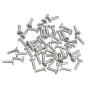 Uxcell M1x0.25x3mm 100 Pack Metal Flat Round Head Screws Phillips Drive Machine Bolt