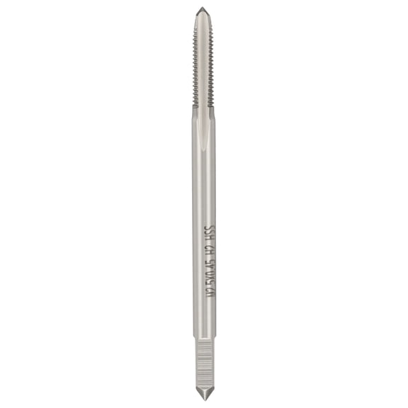 Uxcell M2.5 x 0.45 Straight Flute Tap - M2 High Speed Steel Metric 3 Flute Right Hand Thread Tap Polished Finish Screw Thread Milling Machine Taps Threading Tapping