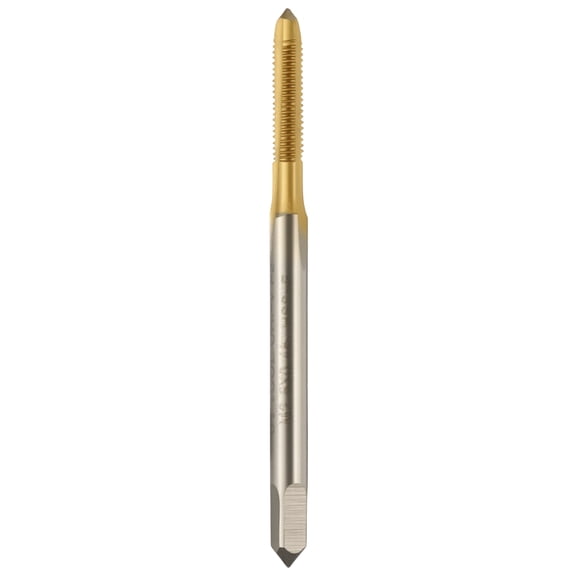 Uxcell M2.5 x 0.45 Straight Flute Tap - M2 High Speed Steel Metric Right Hand Thread Tap Titanium Finish Screw Thread Milling Machine Taps Threading Tapping