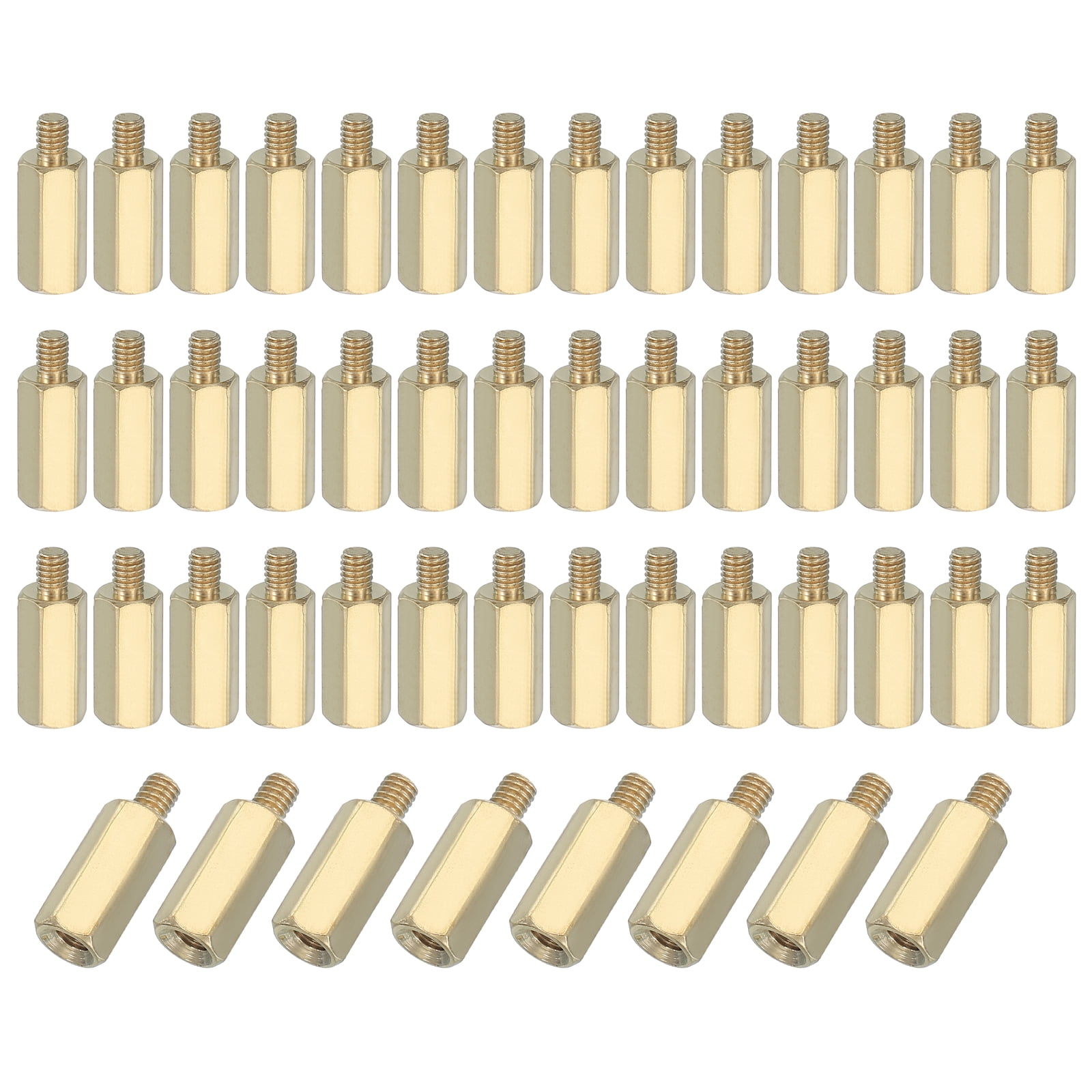 15-Pack M4x20mm Hex Standoff Spacers - Female Thread Brass Spacer Nuts For Electronics & DIY - View #3