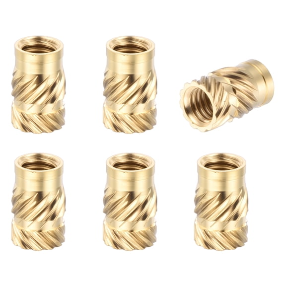 Uxcell M2.5 x 5.5 x 3.5mm(MxHxD) Threaded Inserts Heat Set Inserts 86Pcs, Metric Brass Knurled Thread Nuts, Embedment Nut for 3D Printing Components, Plastic Shell