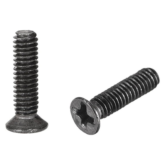 Uxcell M2.5 x 6mm Phillips Screw Fasteners Black Zinc Plated 350 Pack