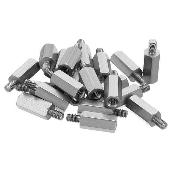 Uxcell M2.5x10mm+4mm Male-Female Hex Standoff Screws, Stainless Steel PCB Standoffs for Motherboards, 20 Pack