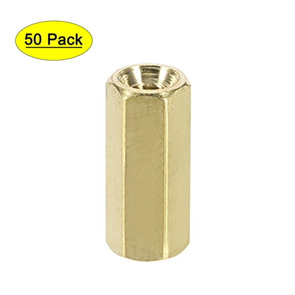 Uxcell M2.5x11mm Female to Female Hex Brass Spacer 50 Count