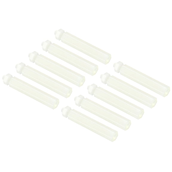 Uxcell M2.5x25+5mm Nylon Hex Spacer Standoffs PCB Standoff Screws Nuts, 1Set/50Pcs