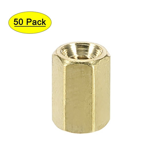 Uxcell M2.5x5mm Female to Female Hex Brass Spacer 50 Count