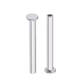 thumbnail image 1 of Uxcell M2 x 0.71'' Flat Head Semi-Tubular Rivets Aluminum Silver Tone 100 Pcs, 1 of 3