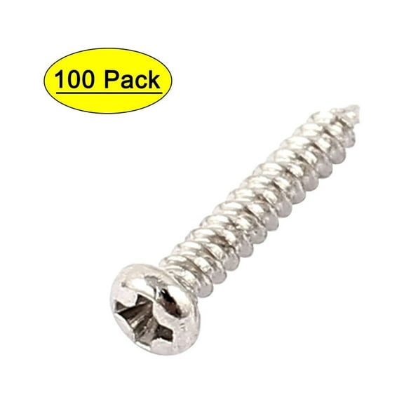 Uxcell M2 x 12mm Stainless Steel Cross pan Head Self Tapping Screws Bolts (100-pack)